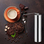 Moulin à café manuel portable à manivelle en acier inoxydable, capacité : 40g, acier inoxydable capacité : 40g