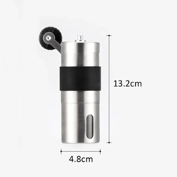 Moulin à café manuel portable à meules coniques en acier inoxydable avec manivelle, Capacité : 30g, Capacité : 30g