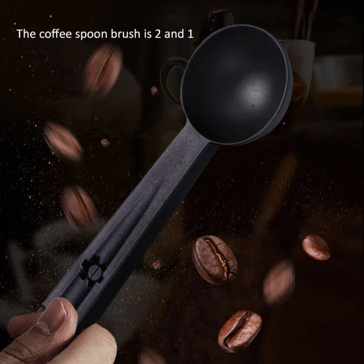 Brosse de nettoyage pour machine à café avec cuillère doseuse, outil de nettoyage pour machine à café