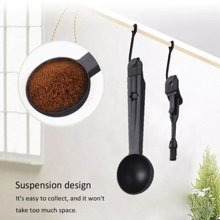 Brosse de nettoyage pour machine à café avec cuillère doseuse, outil de nettoyage pour machine à café