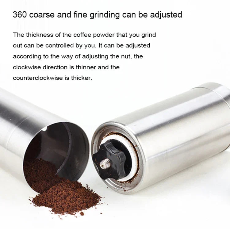 Moulin conique portable manuel en acier inoxydable, pour grains de café et poivre, avec manivelle, emballage coffret cadeau, moulin à café.