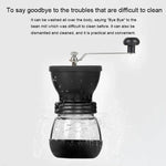 Portable Conical Burr Mill Manual Spice Herbs Hand Grinding Machine Coffee Bean Grinder with Seal Pot, With Seal Pot