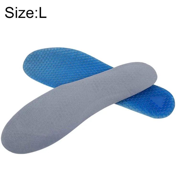 1 Paire de Semelles de Chaussures de Sport Souples en Daim Amortissantes Nid d'Abeille, Coussinets Entiers, Taille: L / 41-46