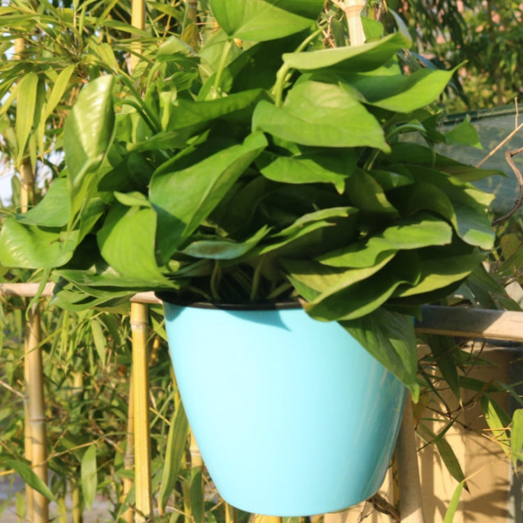 Jardinière auto-arrosante pour plantes, pots à fleurs paresseux suspendus ronds en résine plastique, taille : 18x12.5x16cm