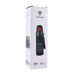 Bouteille Teloy TNY-9601 650 ml portable à bouchon à pression, température de l'eau applicable : de -20 à 120 degrés Celsius, TNY-9601 (gris foncé + rouge)