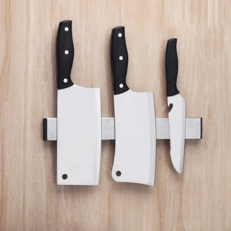 Support magnétique mural sans perforation en acier inoxydable 304 pour couteaux de cuisine, taille: 31x4x1,5cm