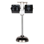 Horloge multifonctionnelle de chevet escamotable pour chambre et bureau (noir)