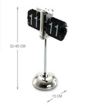 Horloge multifonctionnelle de chevet escamotable pour chambre et bureau (noir)