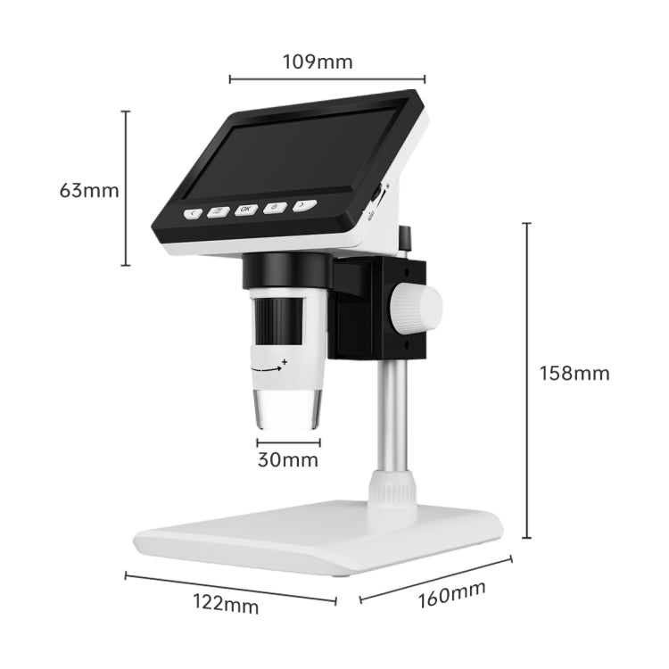 Microscope électronique numérique de bureau portable 50X-1000X 1080P avec lumière LED, modèle HC5230