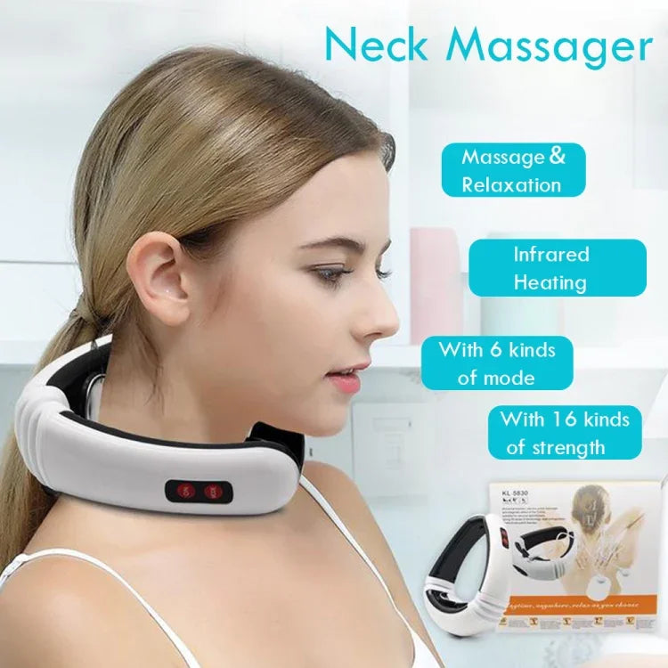 Masseur de cou électrique à impulsions domestique intelligent, masseur corporel, alimenté par piles (piles non incluses), alimentation par piles usagées
