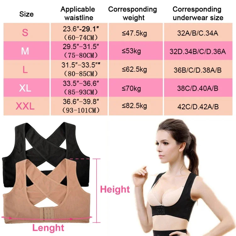 Ceinture orthopédique moulante de maintien des épaules pour la correction de la cyphose ultra-mince pour femmes, taille : L, L