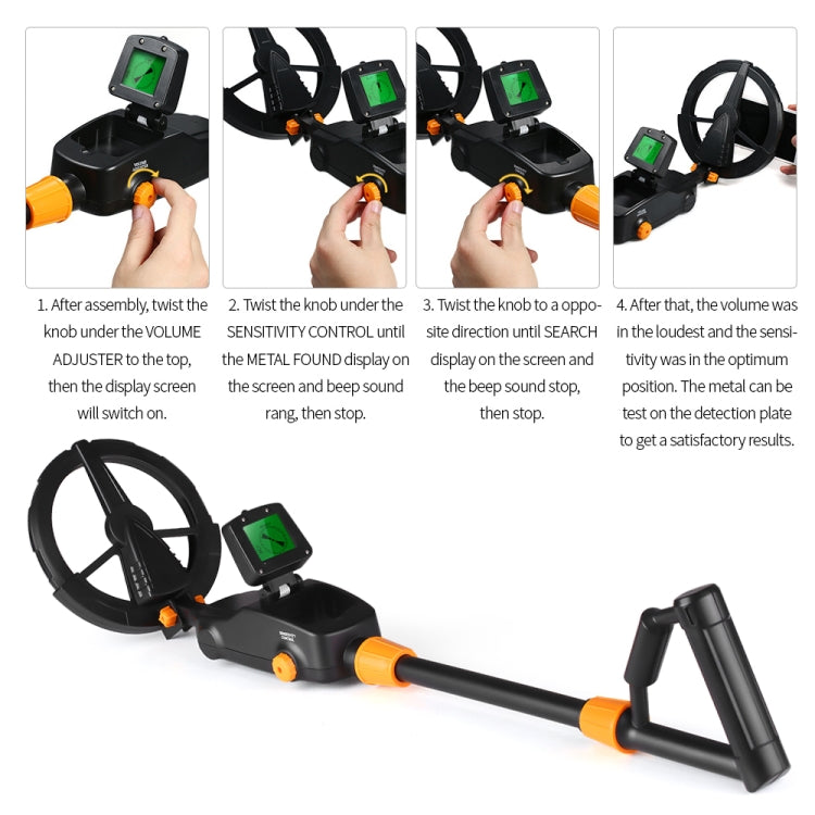 Détecteur de métaux souterrain MD1008A jouet pour enfants avec écran LCD, portée de mesure : 10cm, MD1008A