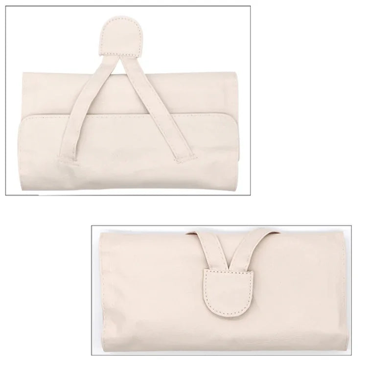 Kit de 18 pinceaux de maquillage professionnels de luxe beige, taille : 25*46cm