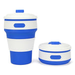 Tasse à café pliante portable en silicone 350 ml Tasse de voyage multifonction