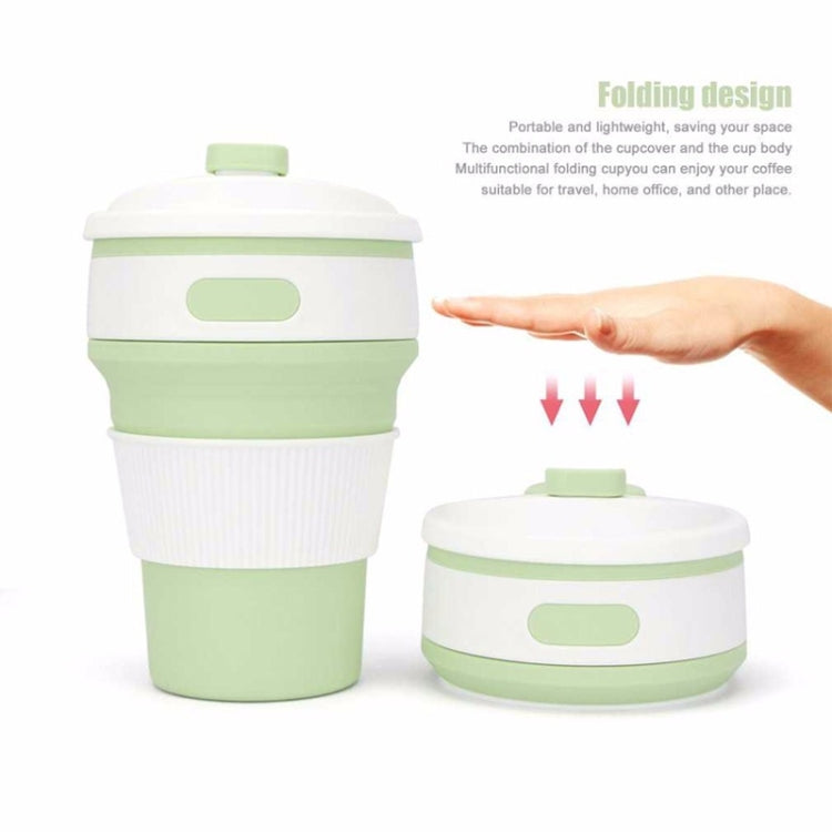 Tasse à café pliante portable en silicone 350 ml Tasse de voyage multifonction