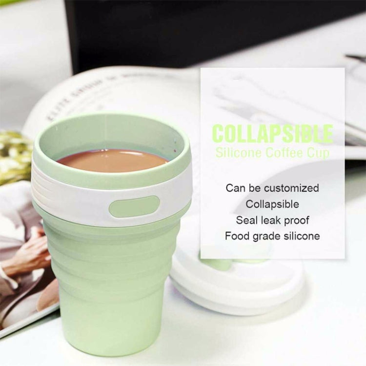 Tasse à café pliante portable en silicone 350 ml Tasse de voyage multifonction