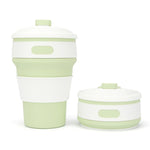 Tasse à café pliante portable en silicone 350 ml Tasse de voyage multifonction