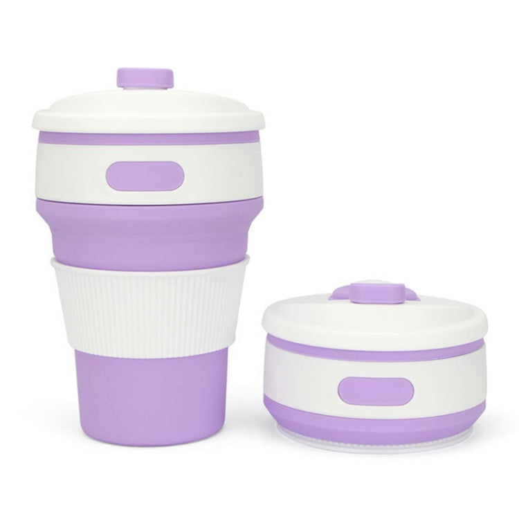 Tasse à café pliante portable en silicone 350 ml Tasse de voyage multifonction