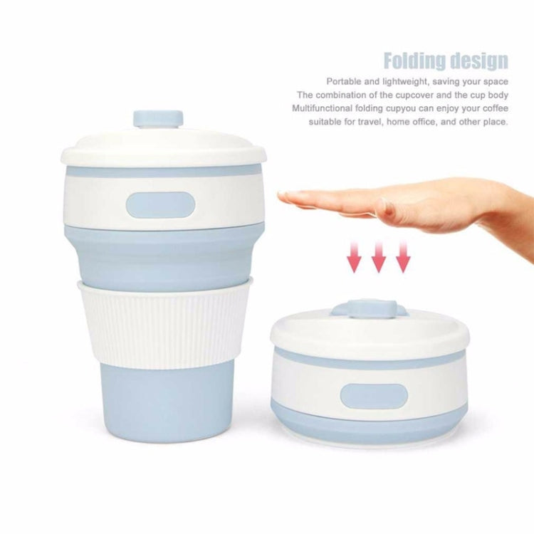 Tasse à café pliante portable en silicone 350 ml Tasse de voyage multifonction