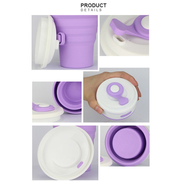Tasse à café pliante portable en silicone 350 ml Tasse de voyage multifonction