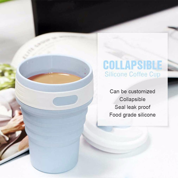 Tasse à café pliante portable en silicone 350 ml Tasse de voyage multifonction