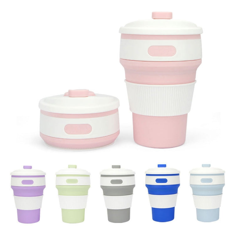Tasse à café pliante portable en silicone 350 ml Tasse de voyage multifonction