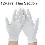 12 Paires de gants de travail en pur coton, section fine, section fine