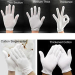 12 Paires de gants de travail en pur coton, section fine, section fine