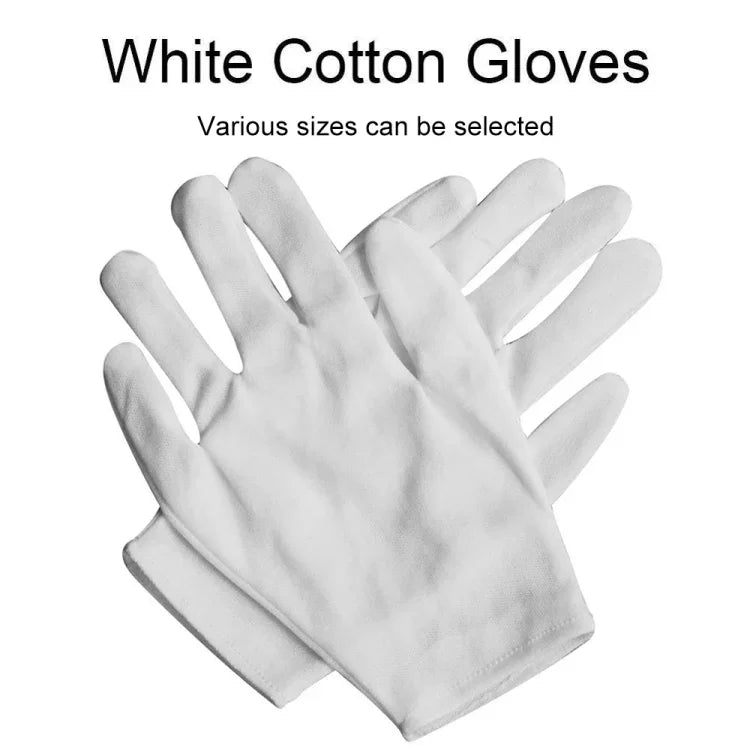 12 paires de gants de travail en pur coton, épaisseur moyenne, taille unique