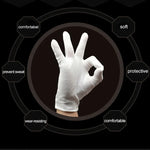 12 paires de gants de travail en pur coton, épaisseur moyenne, taille unique