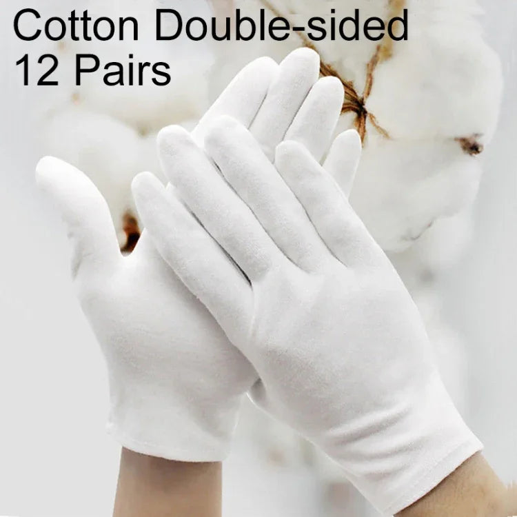 12 paires de gants de travail de protection, coton double face, coton double face