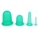 4 en 1 ventouses de massage corporel en silicone à vide pour soins de santé, couleur aléatoire, 4 en 1