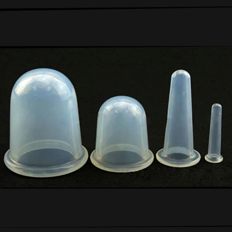 4 en 1 ventouses de massage corporel en silicone à vide pour soins de santé, couleur aléatoire, 4 en 1