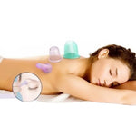 4 en 1 ventouses de massage corporel en silicone à vide pour soins de santé, couleur aléatoire, 4 en 1