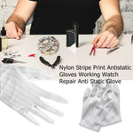 10 paires de gants en plastique antistatiques à rayures, taille : taille unique, gants en plastique