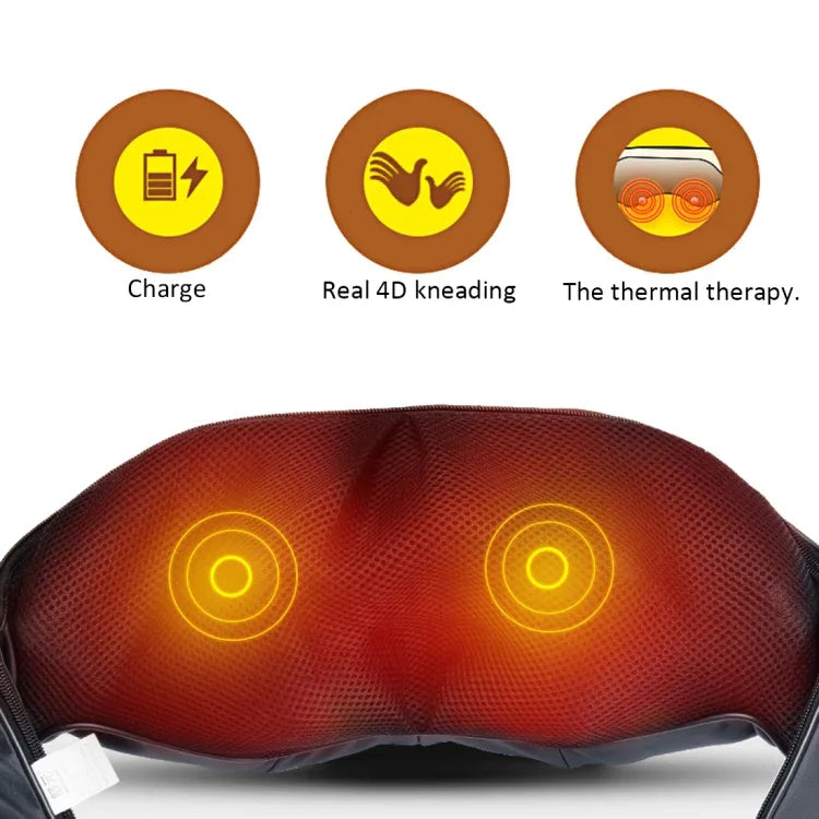 Appareil vibrant USB rechargeable, masseur de cou, épaules et dos avec pétrissage