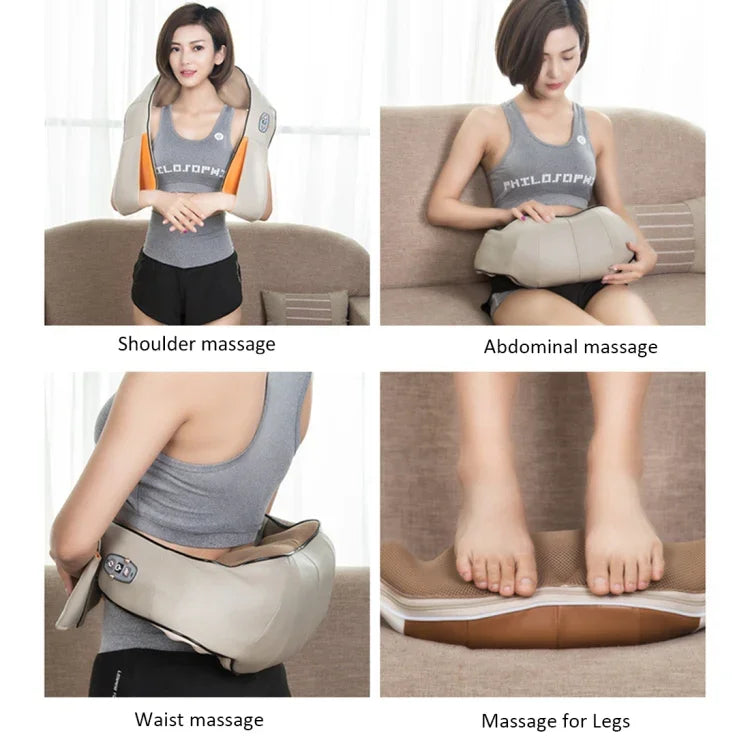 Appareil vibrant USB rechargeable, masseur de cou, épaules et dos avec pétrissage
