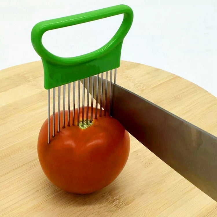 Outil de cuisine en acier inoxydable pour légumes, oignon, viande, aiguille, vert, bleu, blanc