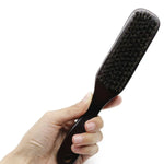 Brosse à barbe pour hommes avec manche en bois, anti-statique, outils de coiffure de salon de barbier, brosse à barbe