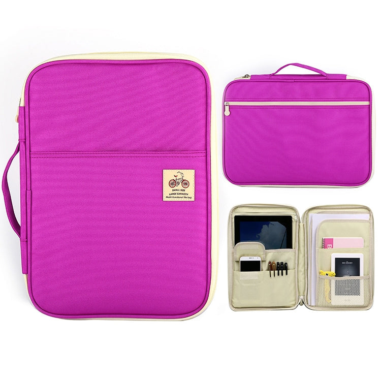 Fourniture de bureau Pochette à documents à fermeture éclair multifonctionnelle Sac de rangement A4