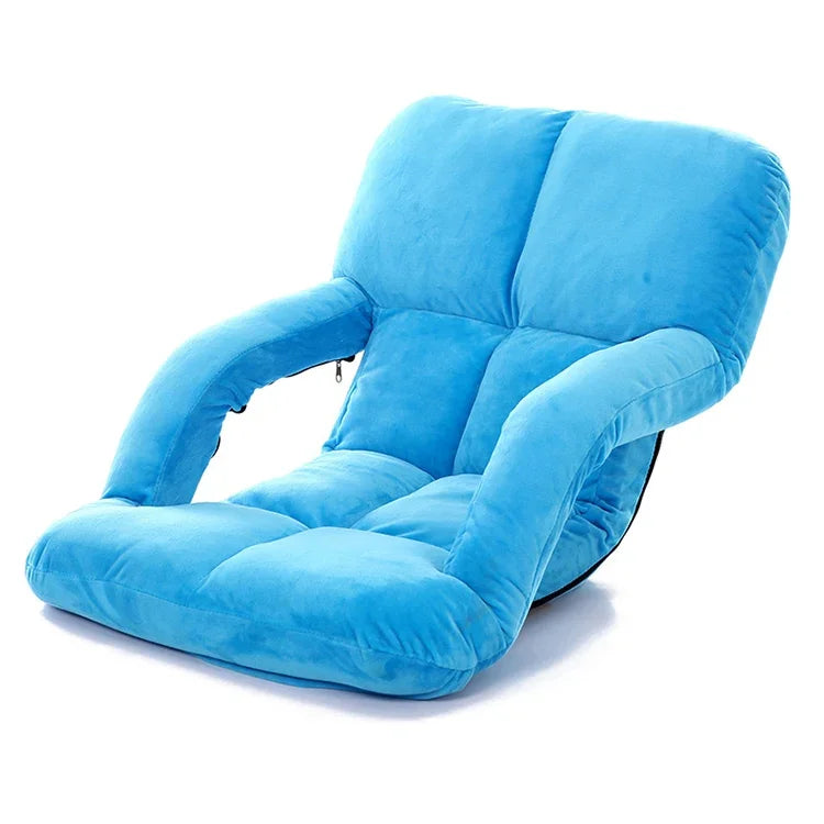Canapé paresseux créatif A3 avec accoudoirs, dossier simple pliable inclinable, 92x58x12cm (jaune), 92x58x12cm (rose rouge), 92x58x12cm (rouge), 92x58x12cm (bleu), 92x58x12cm (kaki), 92x58x12cm (café), 92x58x12cm (noir)