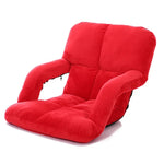 Canapé paresseux créatif A3 avec accoudoirs, dossier simple pliable inclinable, 92x58x12cm (jaune), 92x58x12cm (rose rouge), 92x58x12cm (rouge), 92x58x12cm (bleu), 92x58x12cm (kaki), 92x58x12cm (café), 92x58x12cm (noir)