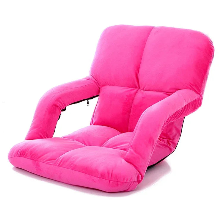 Canapé paresseux créatif A3 avec accoudoirs, dossier simple pliable inclinable, 92x58x12cm (jaune), 92x58x12cm (rose rouge), 92x58x12cm (rouge), 92x58x12cm (bleu), 92x58x12cm (kaki), 92x58x12cm (café), 92x58x12cm (noir)