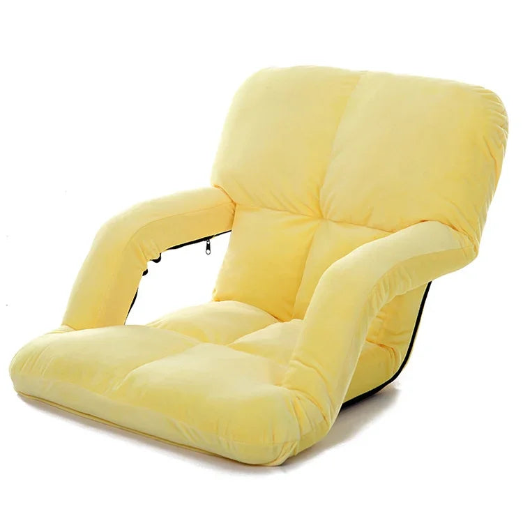 Canapé paresseux créatif A3 avec accoudoirs, dossier simple pliable inclinable, 92x58x12cm (jaune), 92x58x12cm (rose rouge), 92x58x12cm (rouge), 92x58x12cm (bleu), 92x58x12cm (kaki), 92x58x12cm (café), 92x58x12cm (noir)