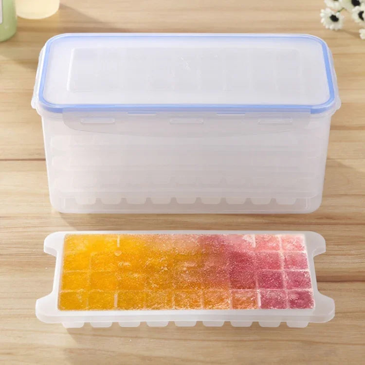 Petits bacs à glaçons carrés, moule multicouche avec couvercle, boîte de rangement des glaçons, 5 couches, 5 couches