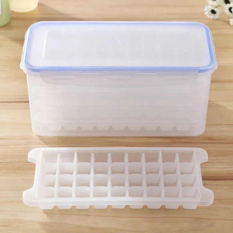 Petits bacs à glaçons carrés, moule multicouche avec couvercle, boîte de rangement des glaçons, 5 couches, 5 couches