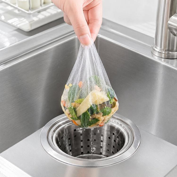 100 sacs filtrants pour passoires d'évier de cuisine, taille : 9x9cm, sac filtrant