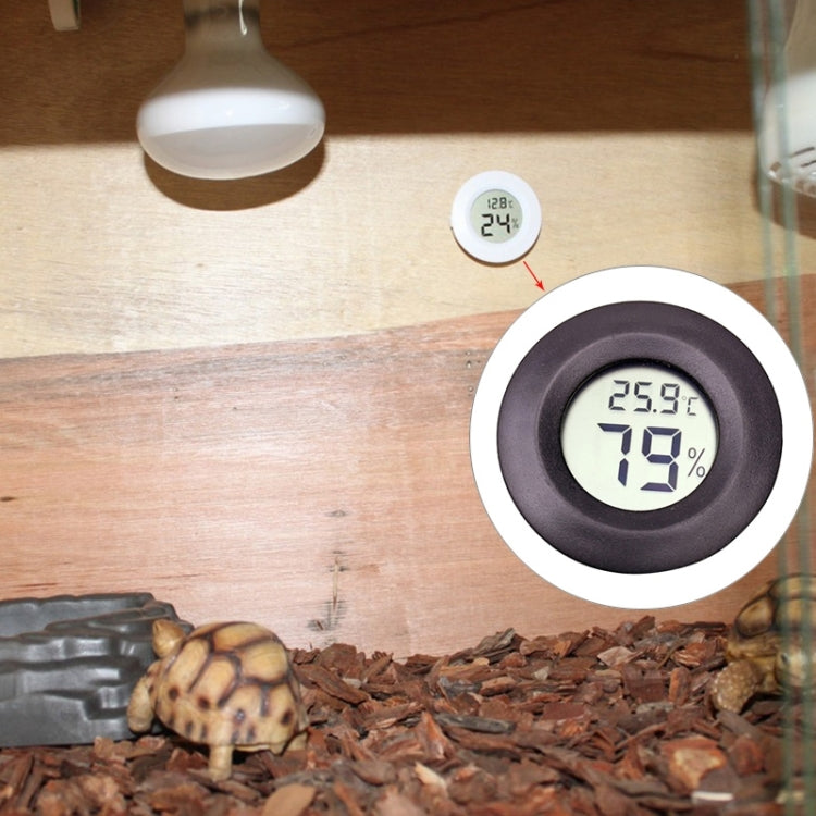 Thermomètre et hygromètre numérique rond pour terrarium avec affichage écran
