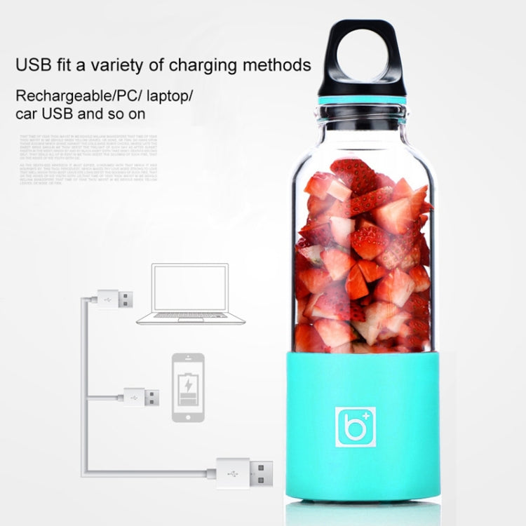 Bingo Mini presse-agrumes électrique portable rechargeable par USB de 500 ml, 22 000 révolutions par minute, tête à 2 lames rose, tête à 2 lames verte, tête à 2 lames bleue, tête à 2 lames violette, tête à 2 lames rouge