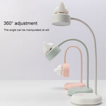 Veilleuse de bureau LED en forme de chat à double source lumineuse, prend en charge 3 niveaux de luminosité